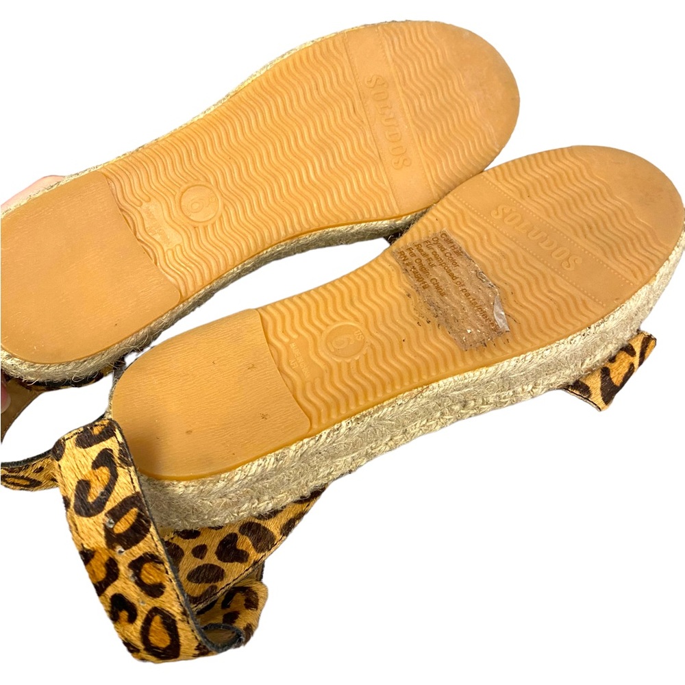 Soludos Cadiz Cheetah Print Espadrille Sandals 6 - Picture 8 of 8